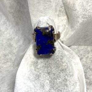 Vintage Sterling Lapis Ring